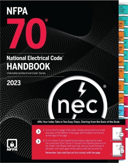 NFPA 70 NEC 2023 National electrical code Handbook with tab ISBN 9781455929078